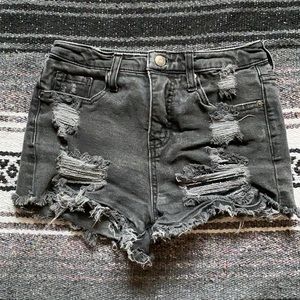 Distressed High Waist Shorts